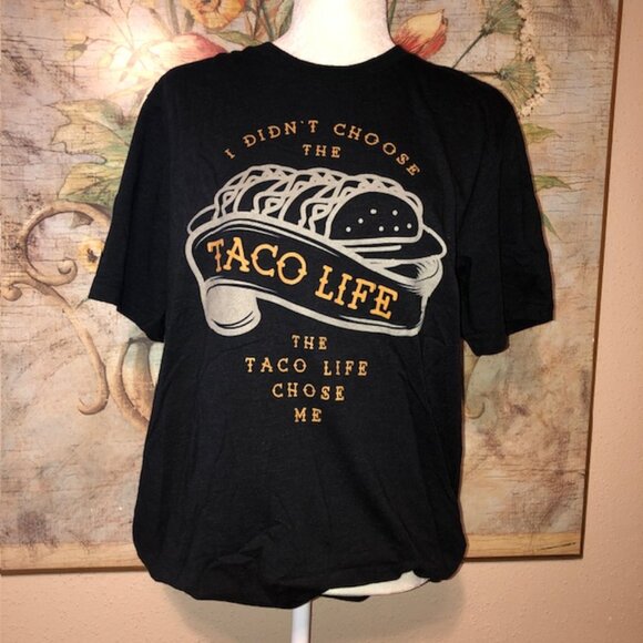 Sz L Urban Outfitters Black Taco Tshirt - Picture 1 of 8